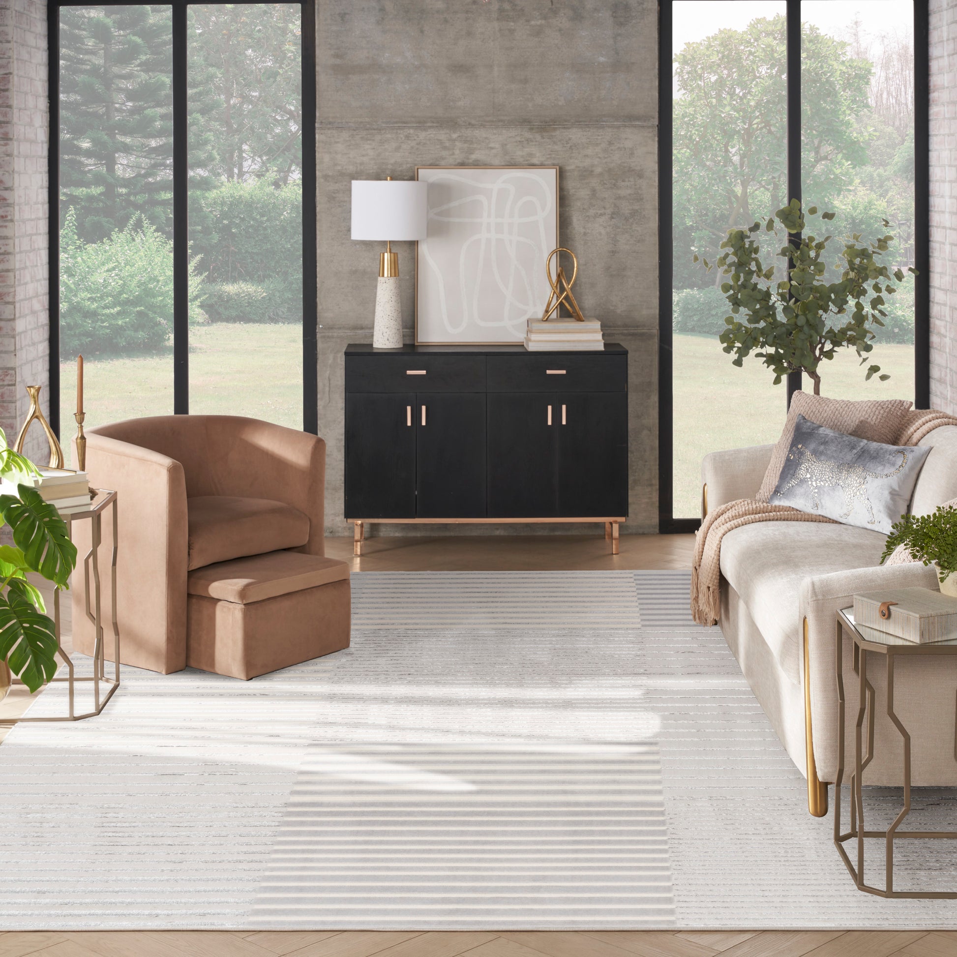 Nourison Home Splash  Silver Grey  Contemporary