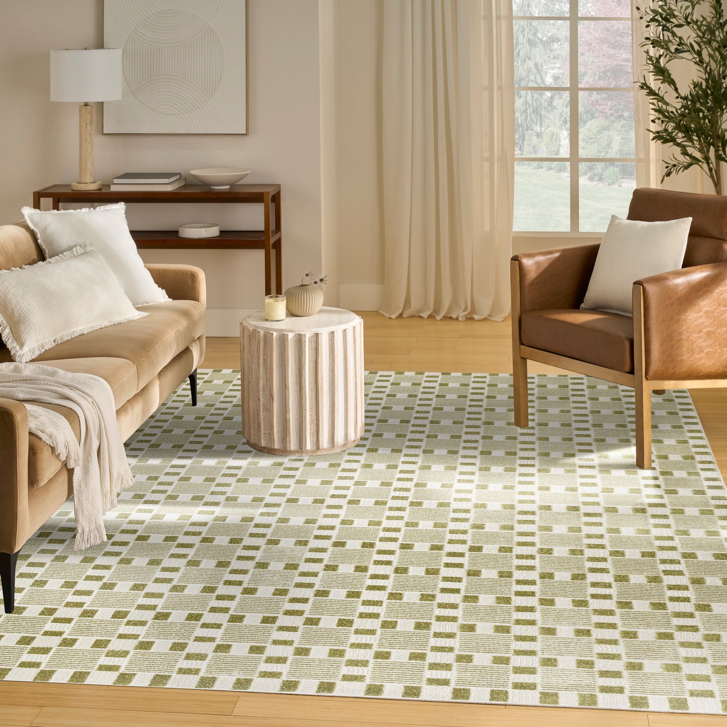 Nourison Home Nordic  Green  Contemporary