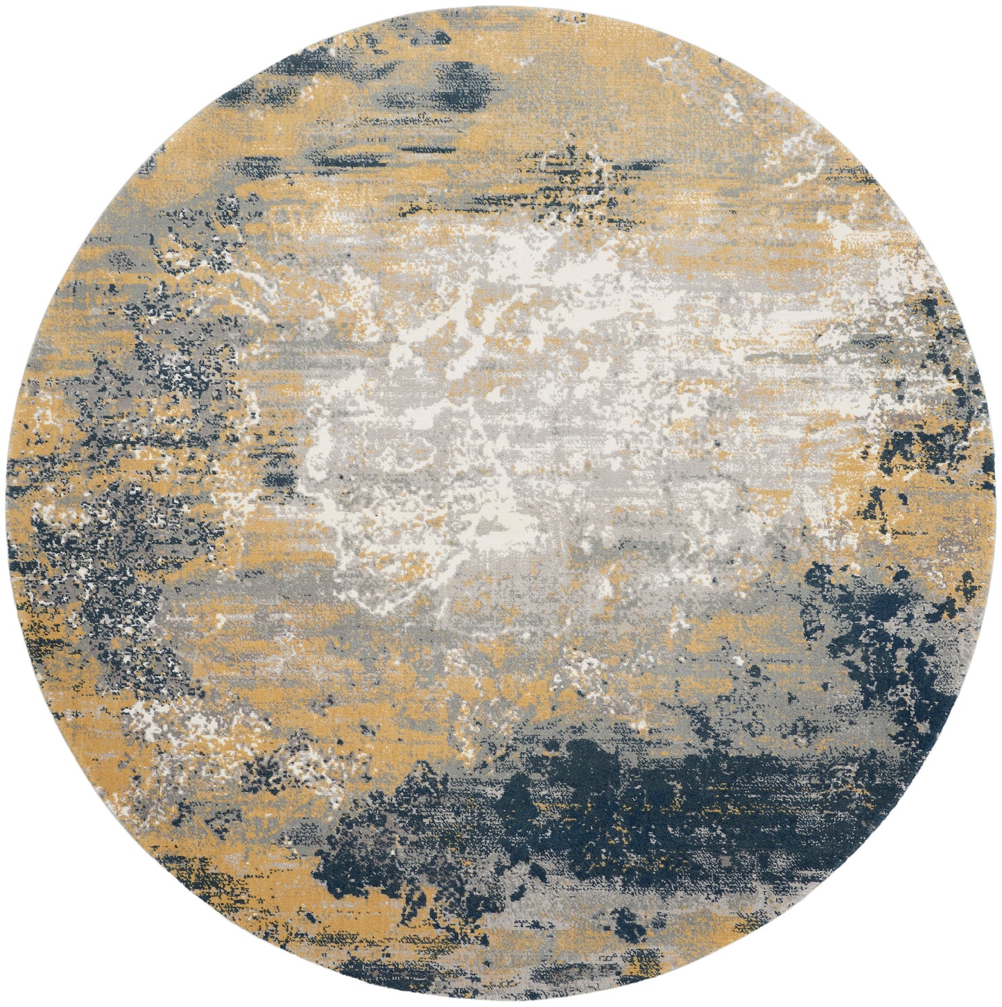 Nourison Home Twilight TWI22 Navy Gold Contemporary Power-loomed Rug