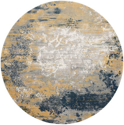 Nourison Home Twilight TWI22 Navy Gold Contemporary Power-loomed Rug