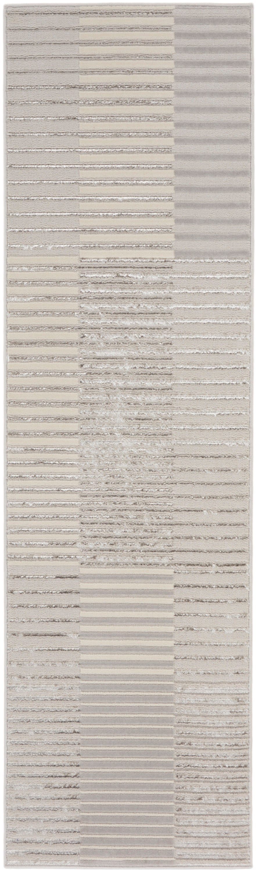 Nourison Home Splash BSK04 Silver Grey Contemporary Power-loomed Rug