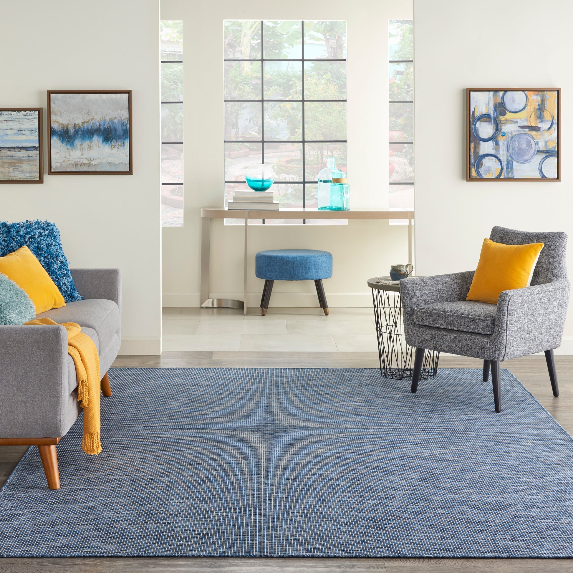 Nourison Home Positano  Navy Blue  Contemporary