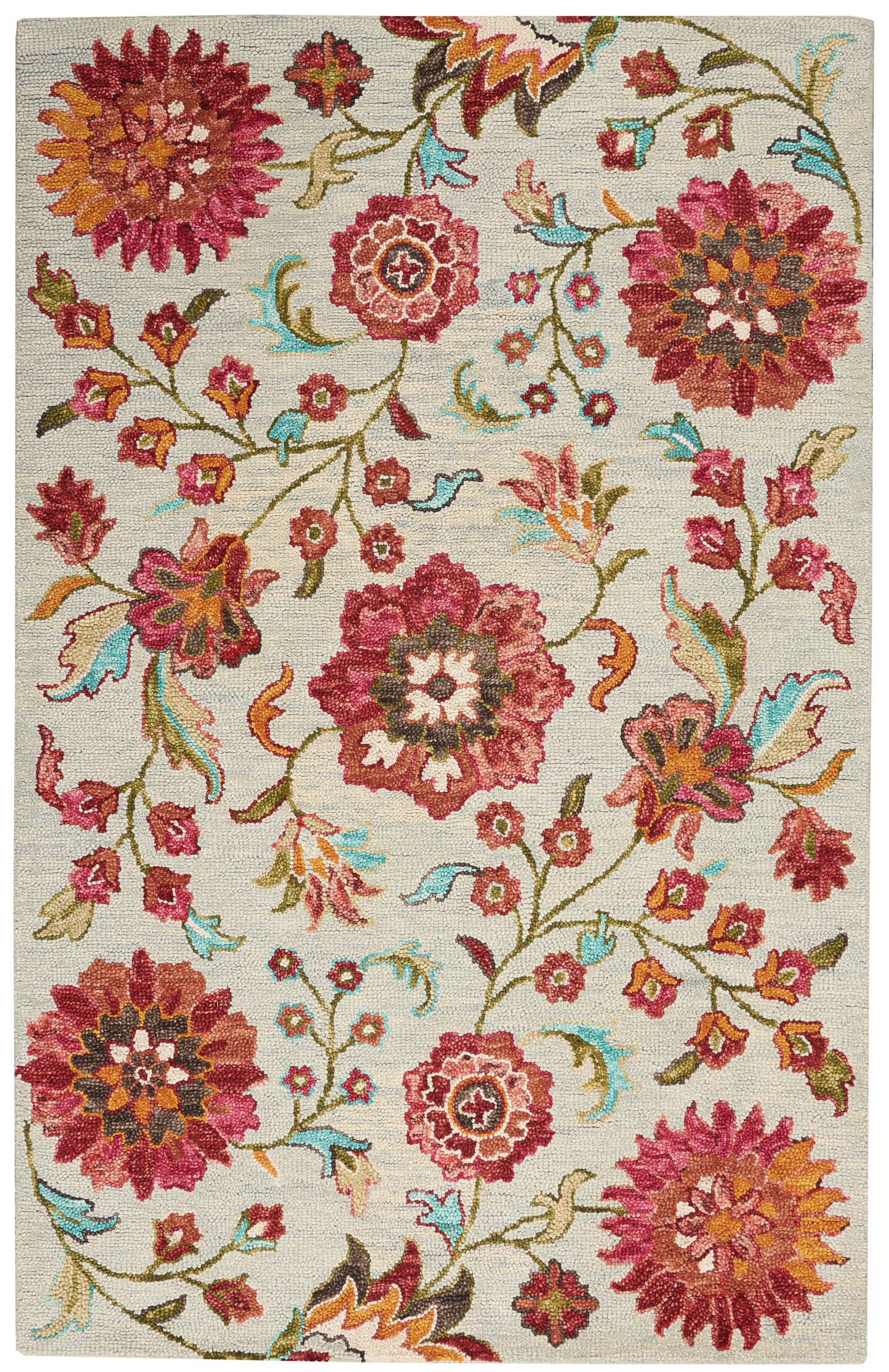 Nourison Home Bahari BAH04 Grey Multicolor Contemporary Tufted Rug