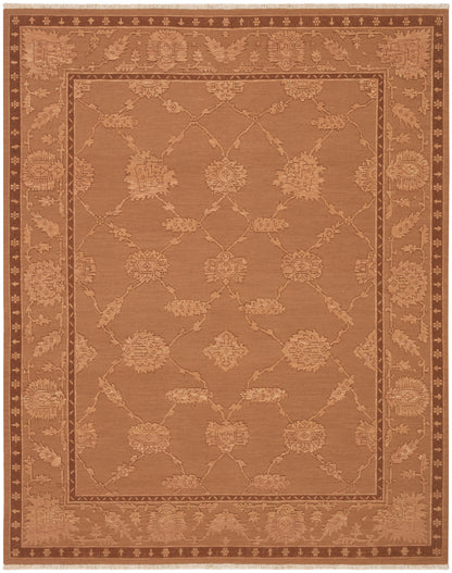 Nourison Home Silk Pointe SKP1 Brown Traditional Hand Knotted Rug