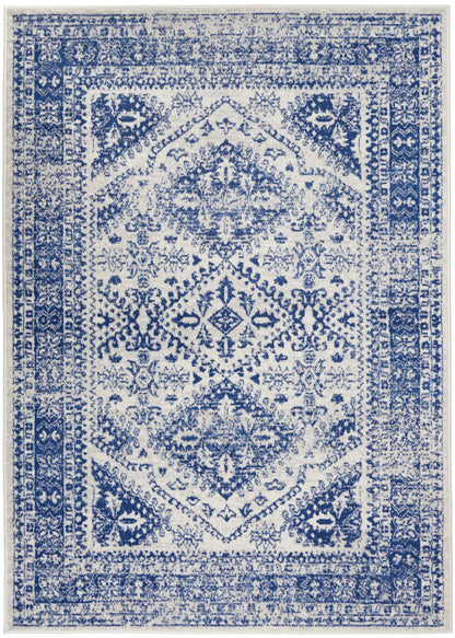 Nourison Home Whimsicle WHS15 Ivory Navy Transitional Power-loomed Rug