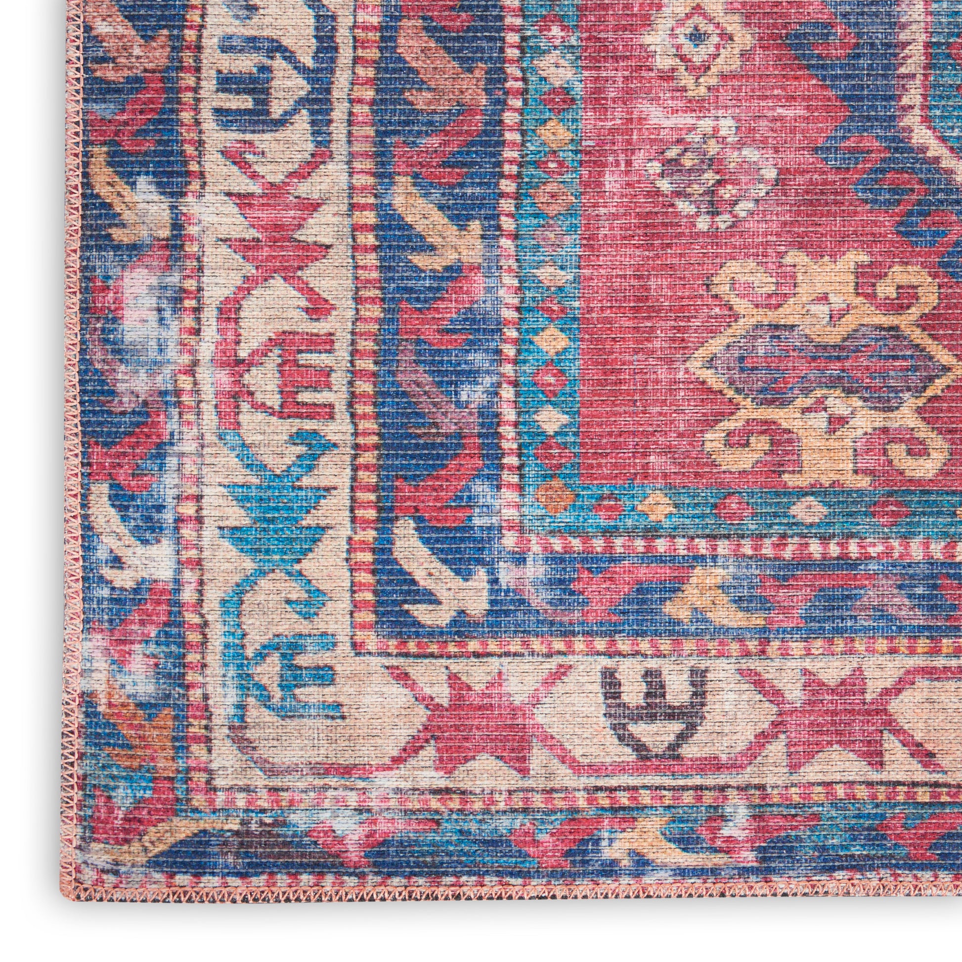 Nourison Home New Concept Washables  Red Navy  Traditional