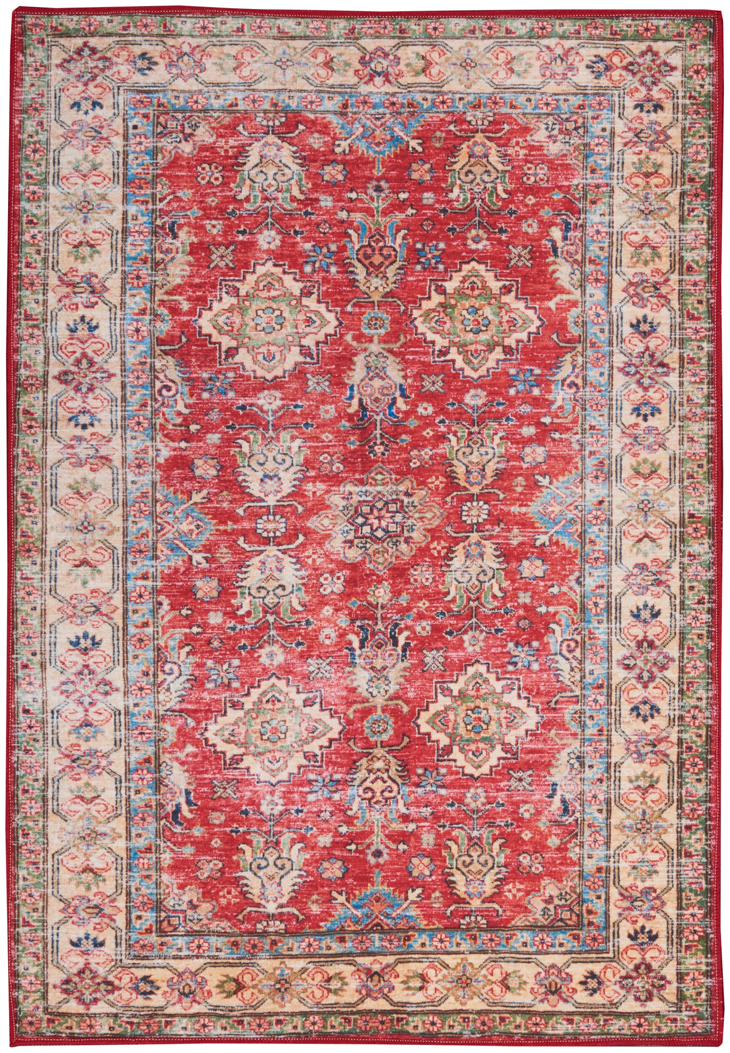 Nourison Home Fulton FUL01 Red Traditional Power-loomed Rug