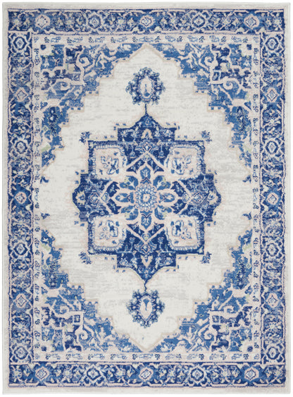 Nourison Home Whimsicle WHS03 Ivory Blue Transitional Power-loomed Rug