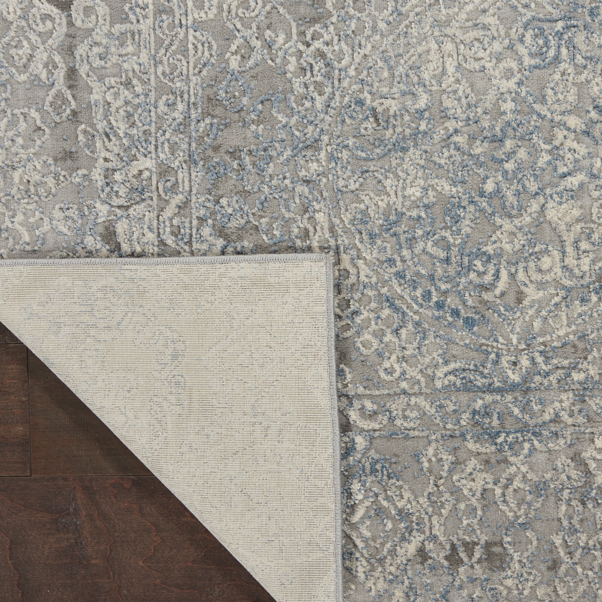 Nourison Home Rustic Textures  Ivory Light Blue  Contemporary