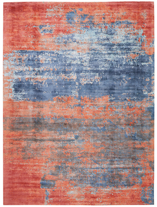 Nourison Home Safari Dreams  Blue Brick  Contemporary