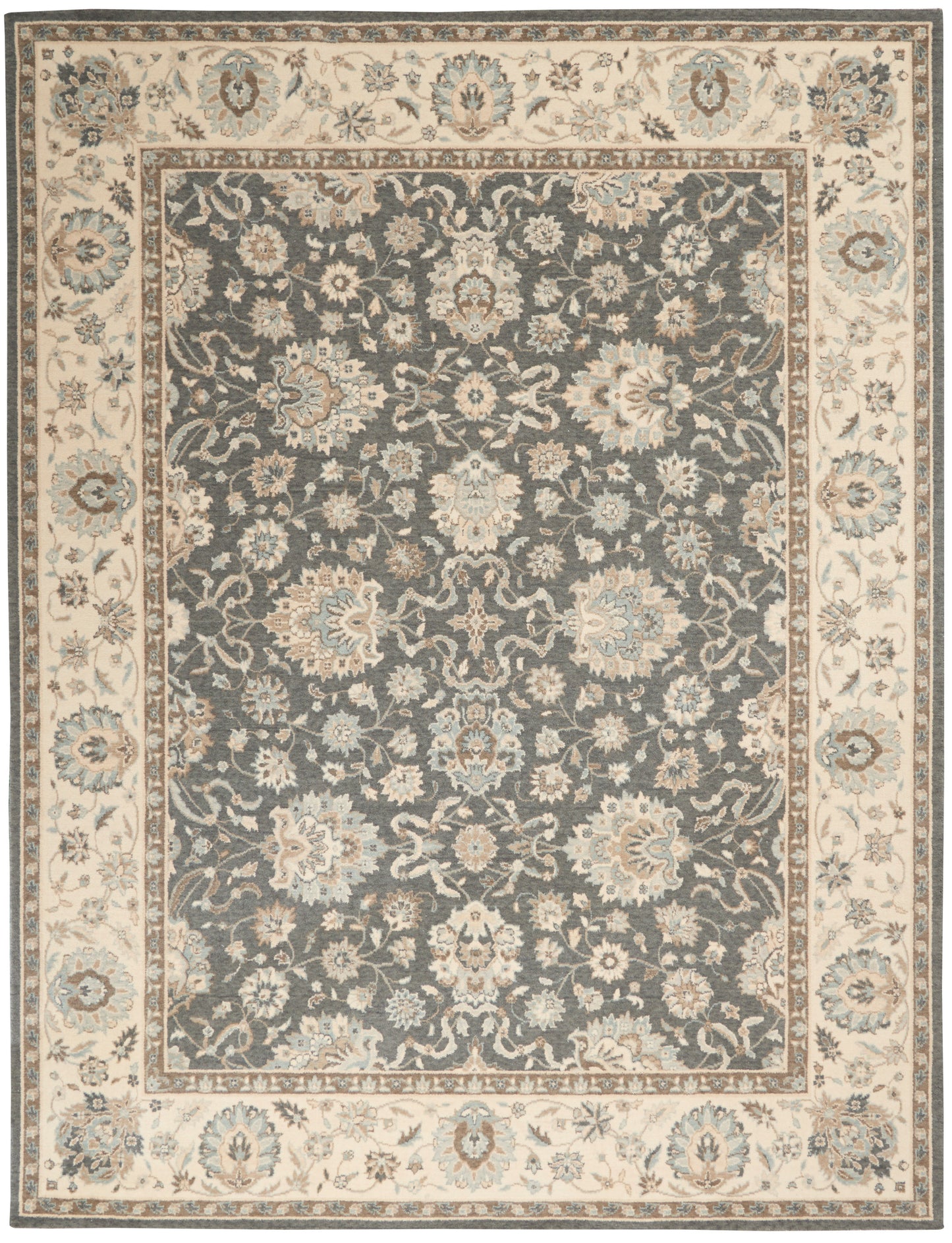 Nourison Home Living Treasures  Grey Ivory  Traditional