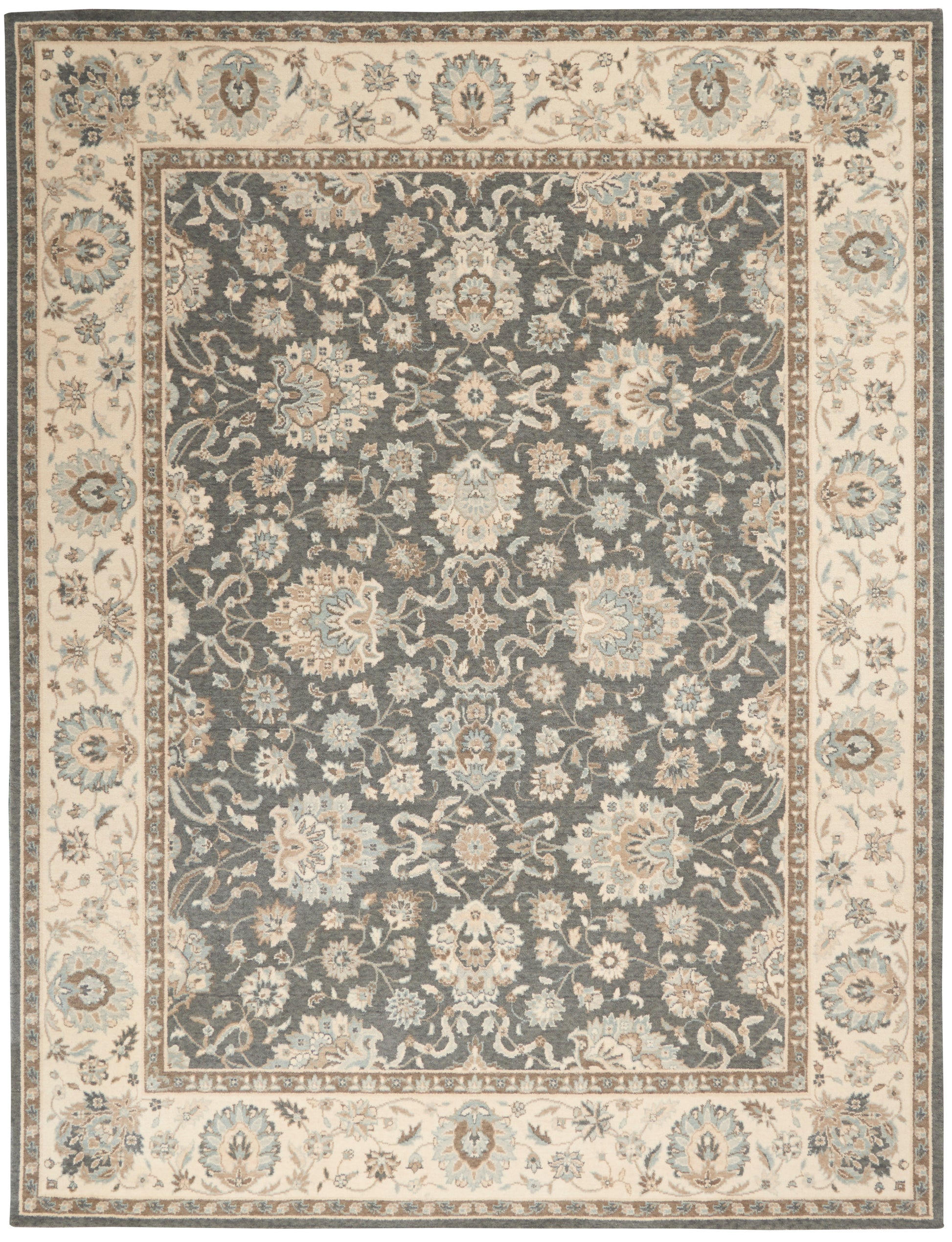 Nourison Home Living Treasures  Grey Ivory  Traditional