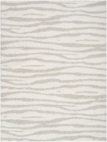 Nourison Home Modern Shag MMD05 Ivory Grey Contemporary Power-loomed Rug