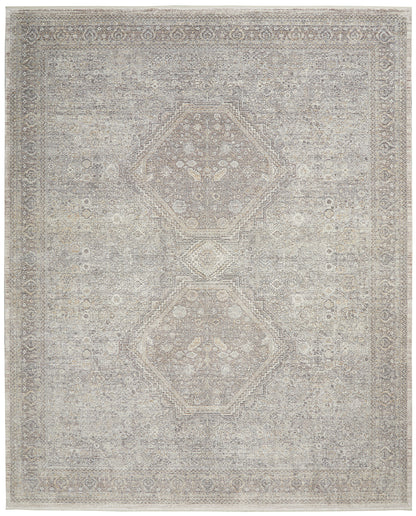 Nourison Home Starry Nights STN04 Cream Grey Traditional Loom-woven Rug