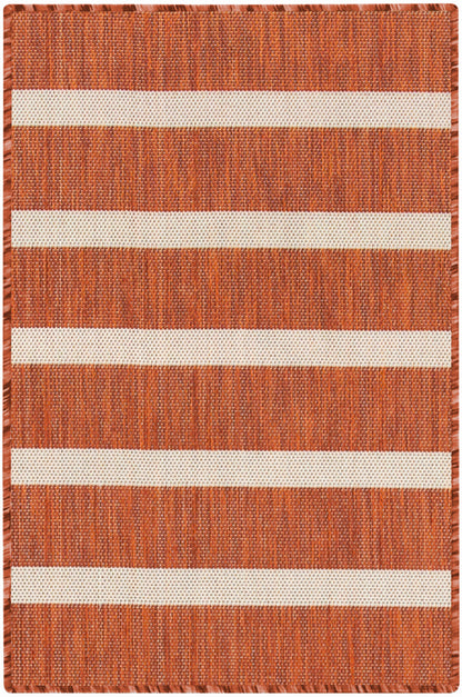 Nourison Home Positano POS03 Terracotta Ivory Contemporary Power-loomed Rug