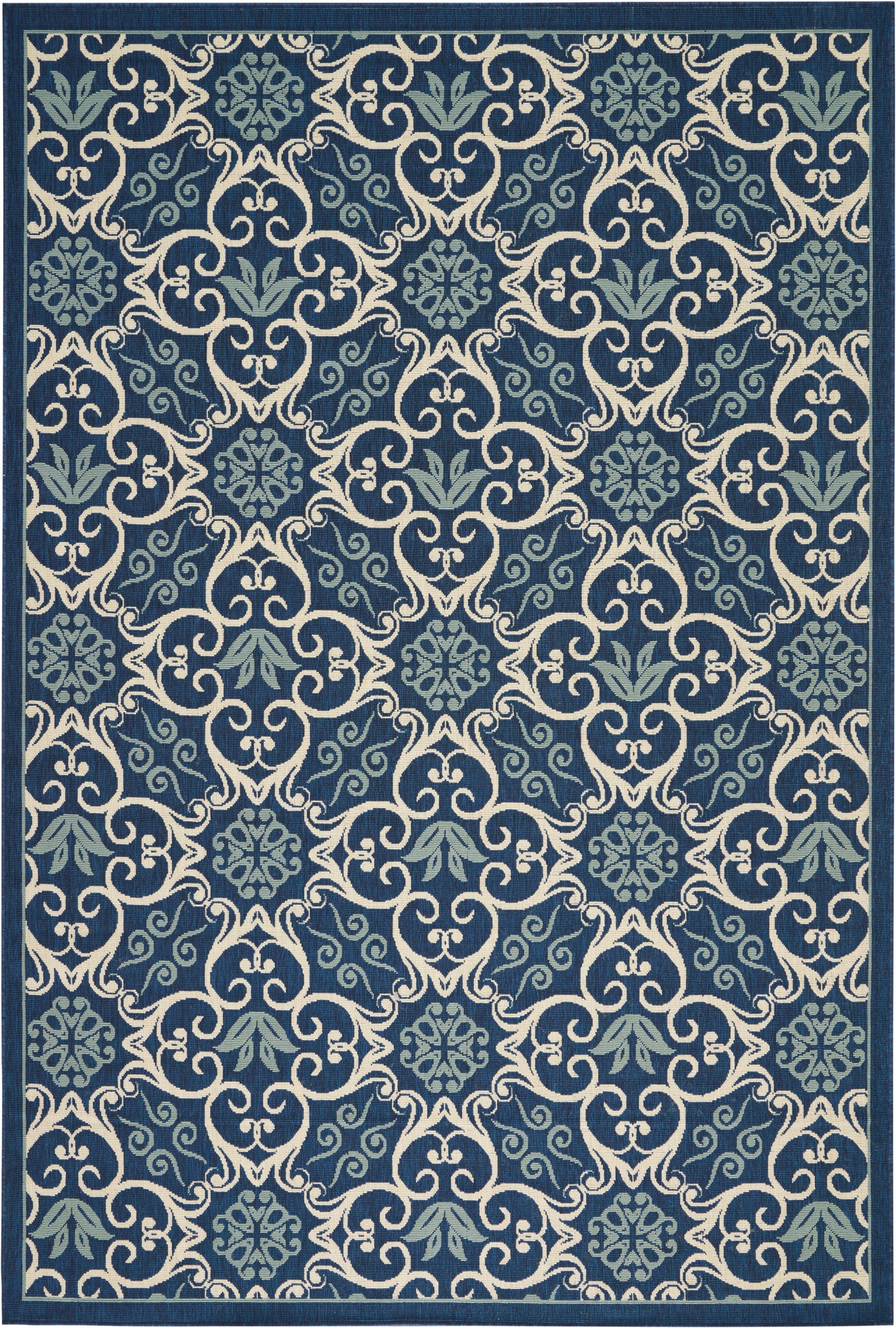 Nourison Home Caribbean  Navy  Transitional