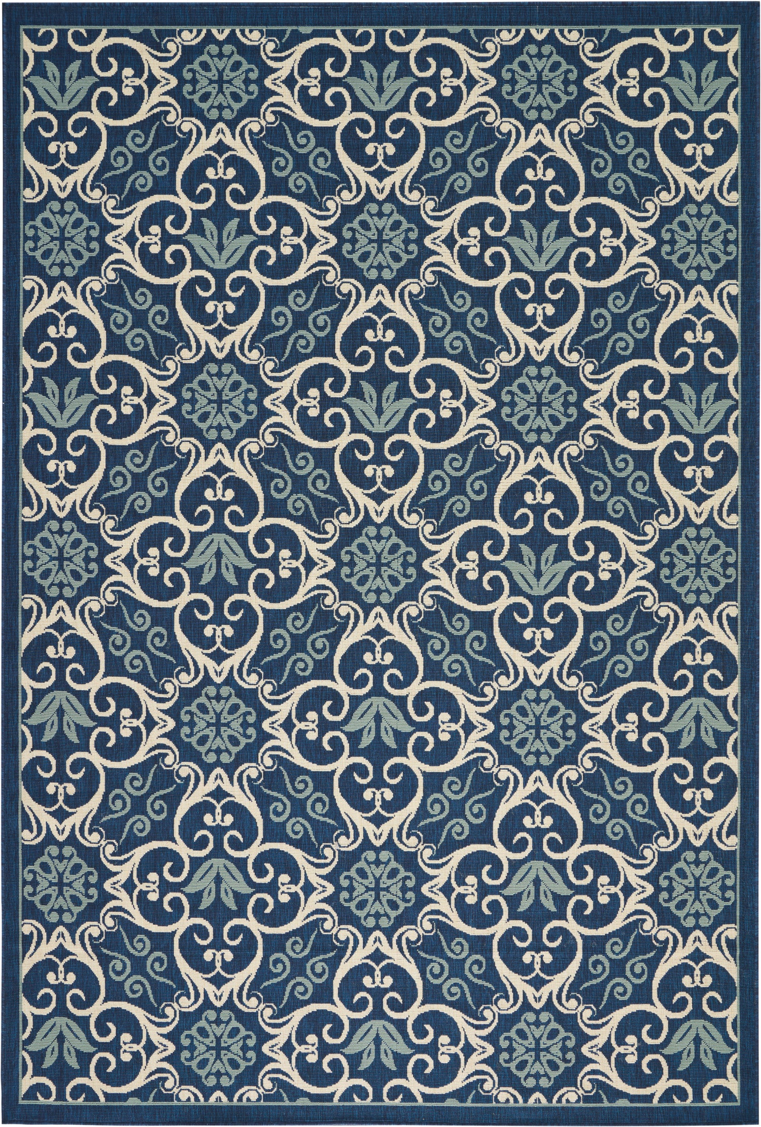 Nourison Home Caribbean  Navy  Transitional