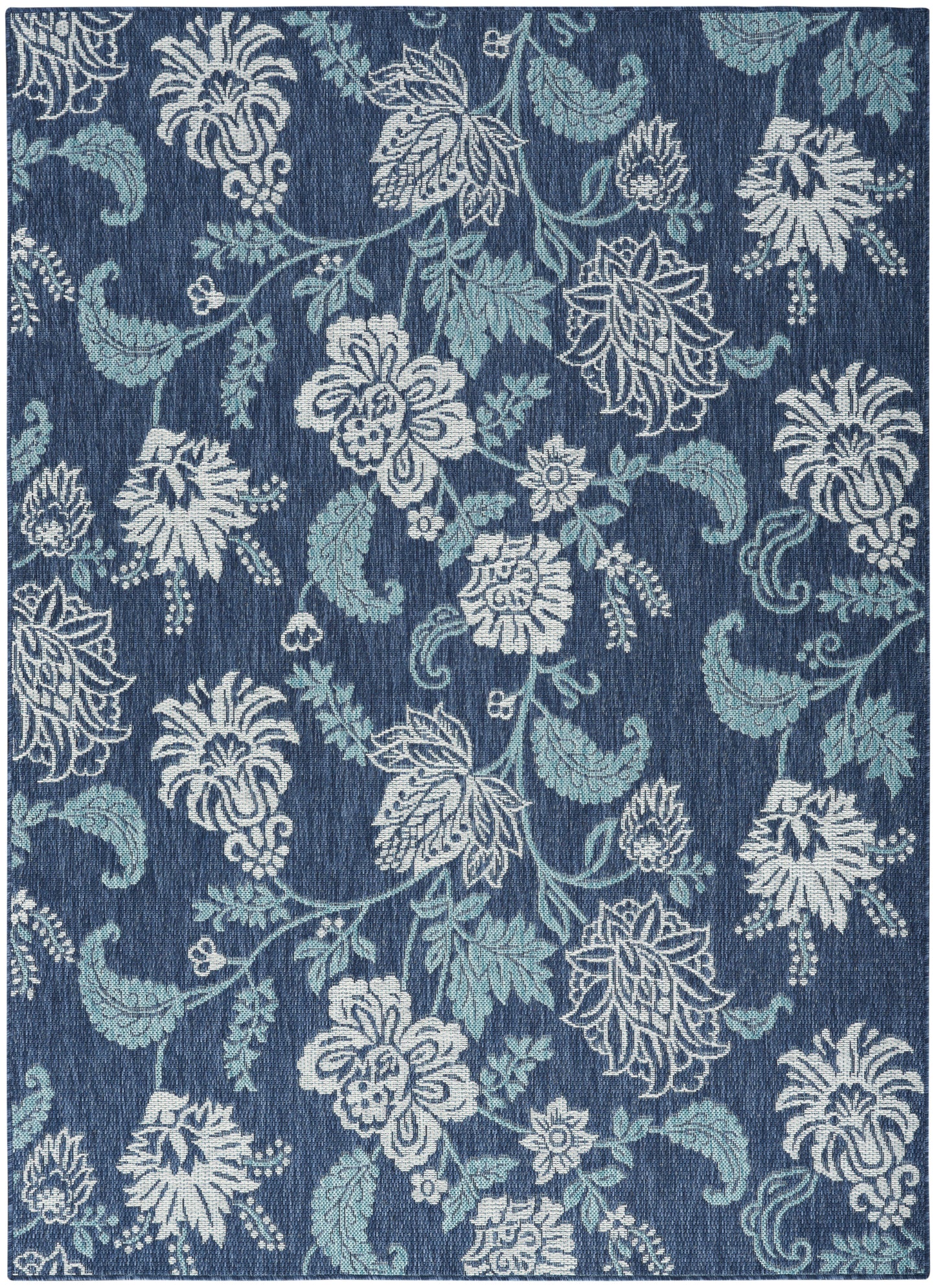 Nourison Home Garden Oasis GOA03 Navy Contemporary Power-loomed Rug