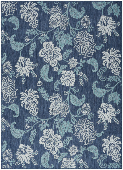 Nourison Home Garden Oasis GOA03 Navy Contemporary Power-loomed Rug