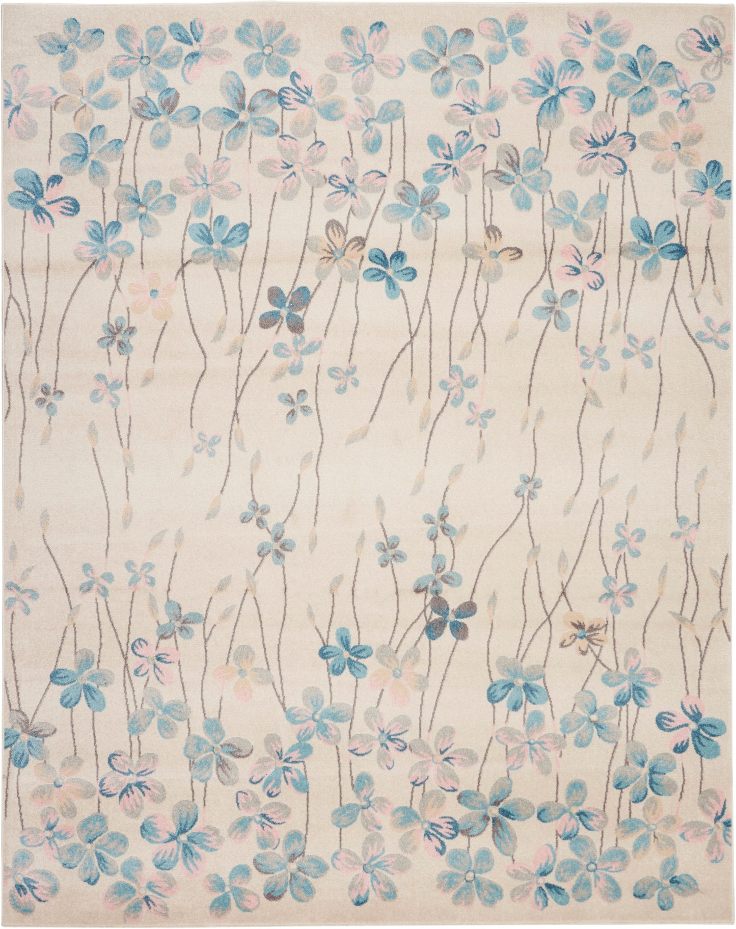 Nourison Home Tranquil TRA04 Ivory Contemporary Power-loomed Rug