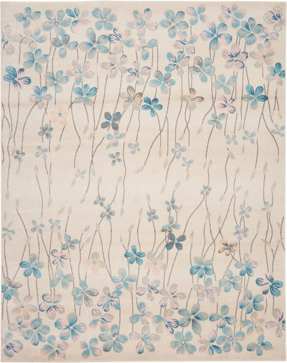 Nourison Home Tranquil TRA04 Ivory Contemporary Power-loomed Rug