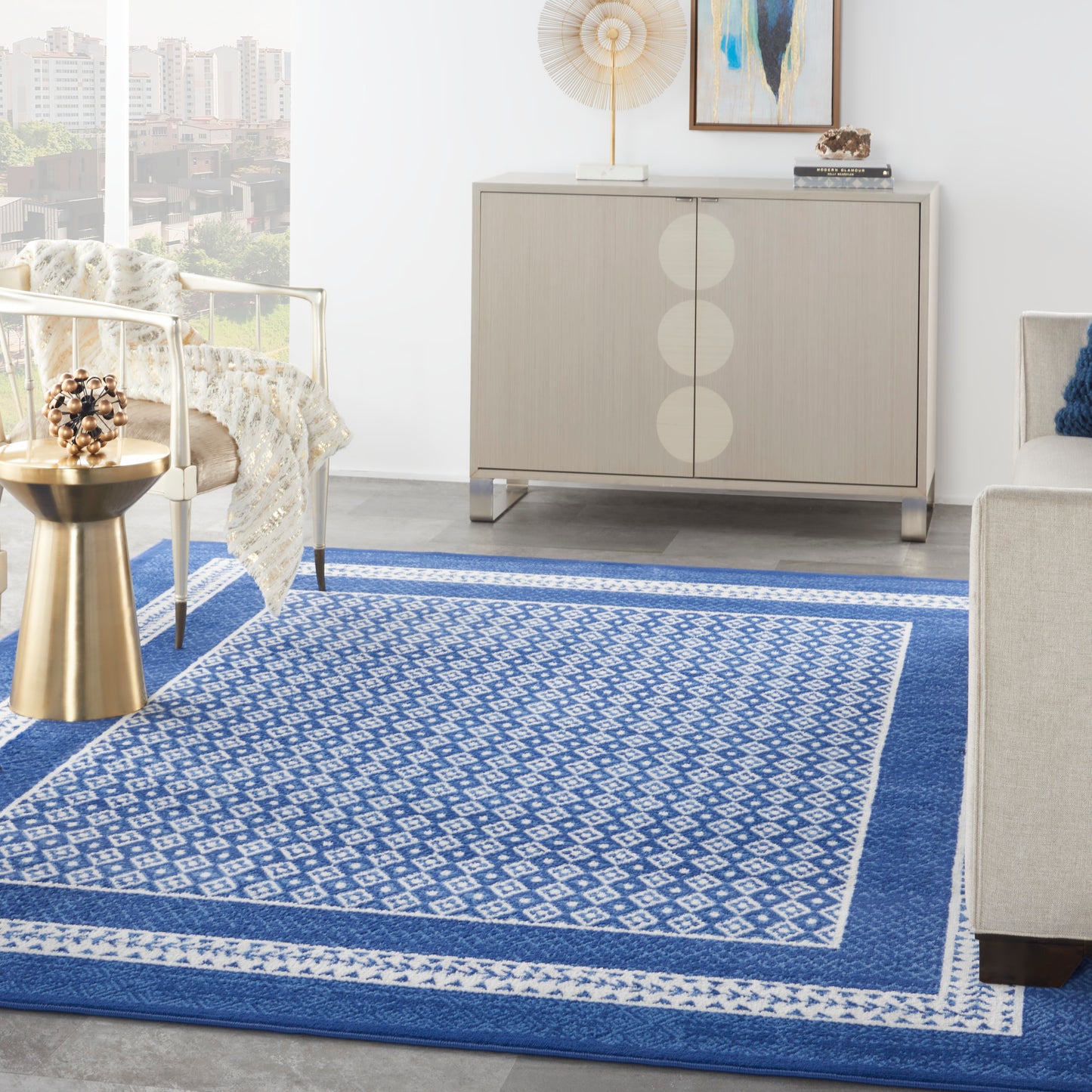 Nourison Home Whimsicle  Navy  Contemporary