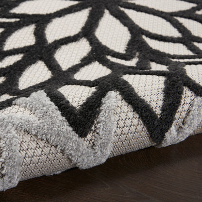 Nourison Home Aloha  Black White  Contemporary