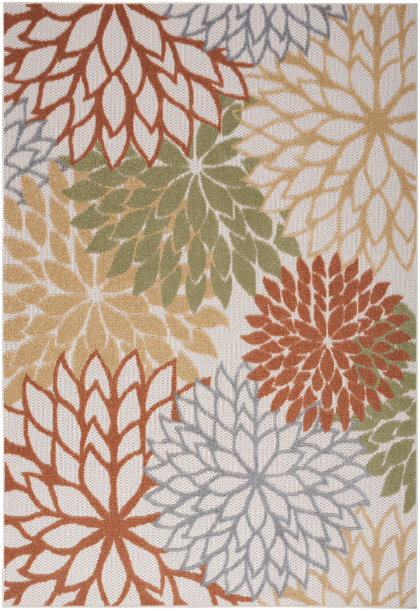 Nourison Home Aloha ALH05 Ivory Multicolor Contemporary Power-loomed Rugs