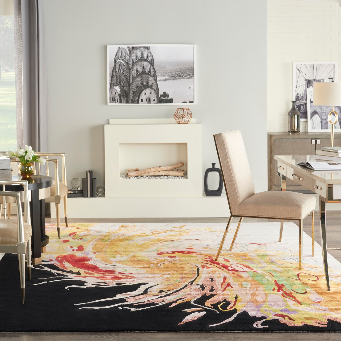 Nourison Home Prismatic  Multicolor  Contemporary
