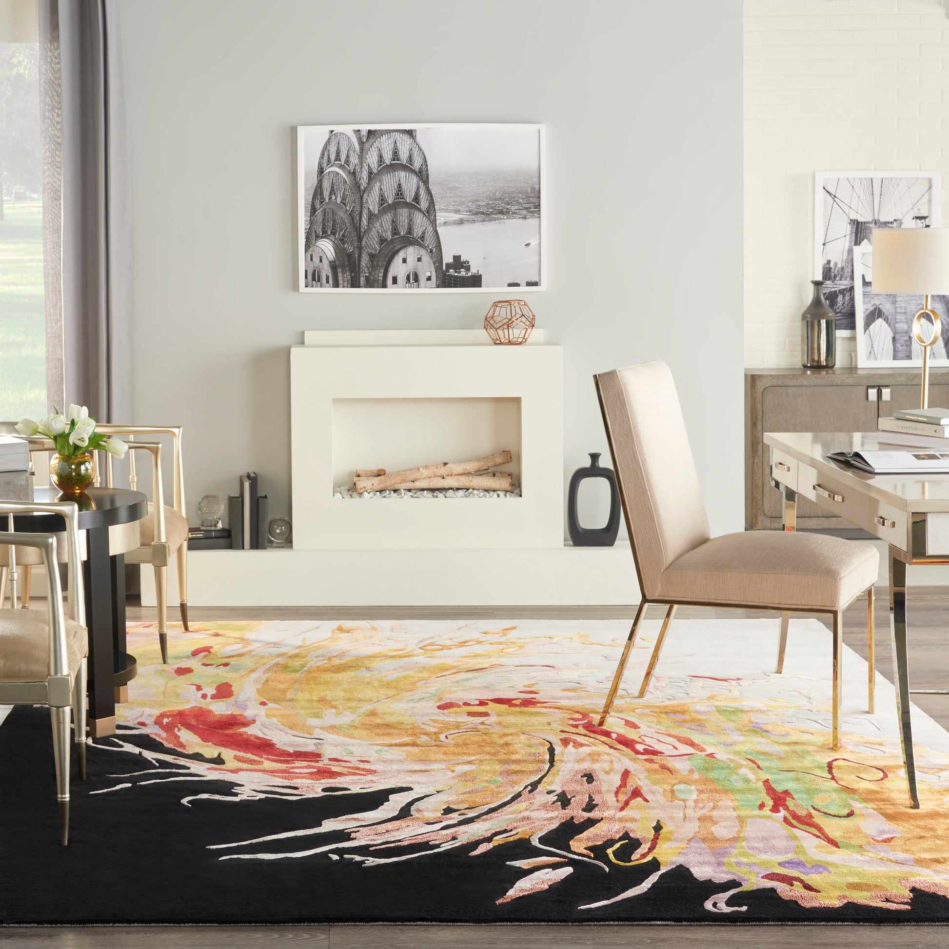 Nourison Home Prismatic  Multicolor  Contemporary