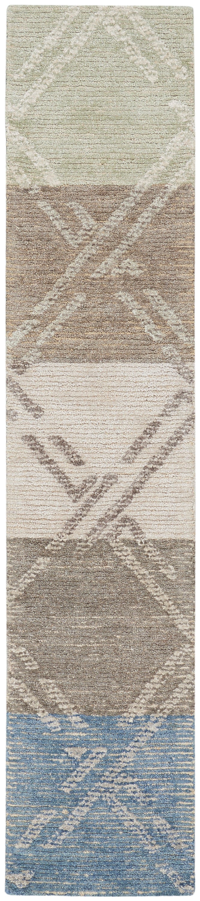 Nourison Home Venosa  Green Ivory, Taupe, Ivory Grey  Contemporary