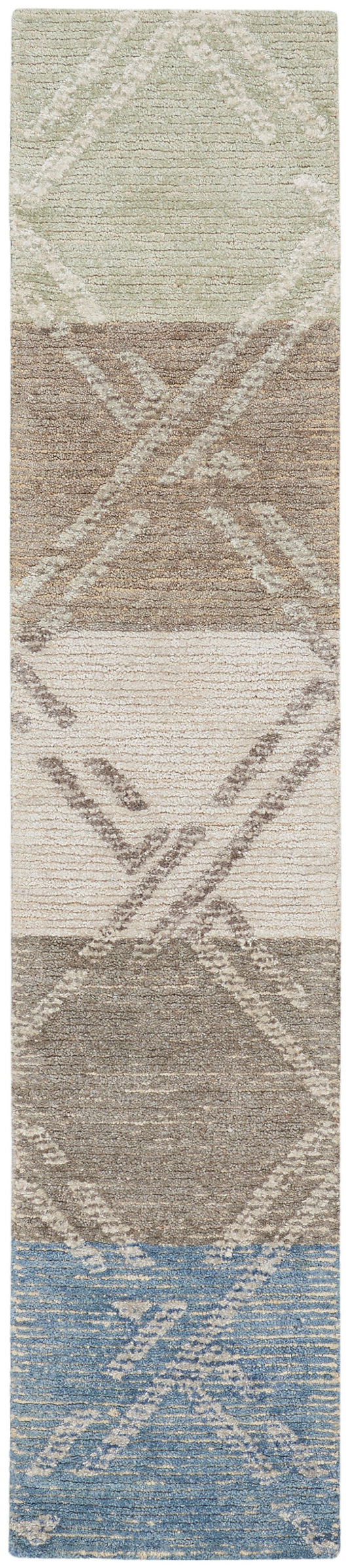 Nourison Home Venosa  Green Ivory, Taupe, Ivory Grey  Contemporary