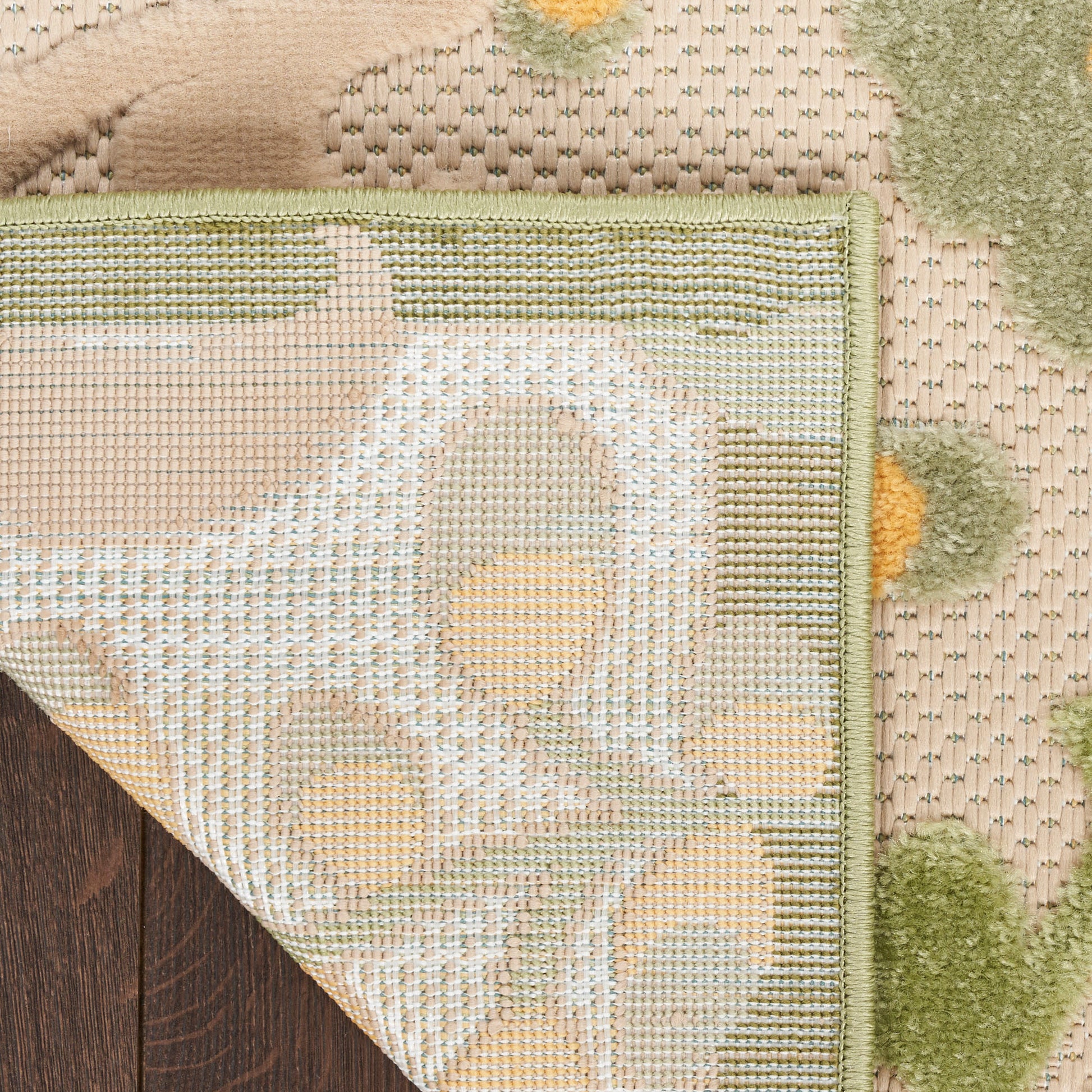 Nourison Home Aloha  Ivory Green  Contemporary