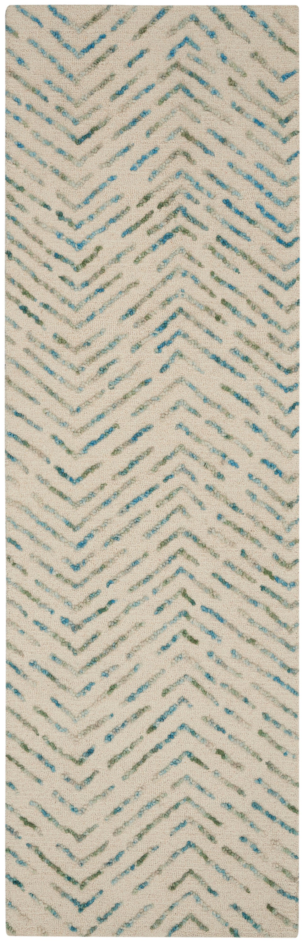 Nourison Home Colorado CLR02 Ivory Green Contemporary Tufted Rug