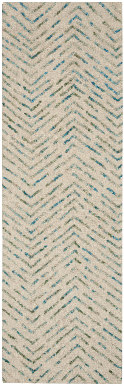 Nourison Home Colorado CLR02 Ivory Green Contemporary Tufted Rug