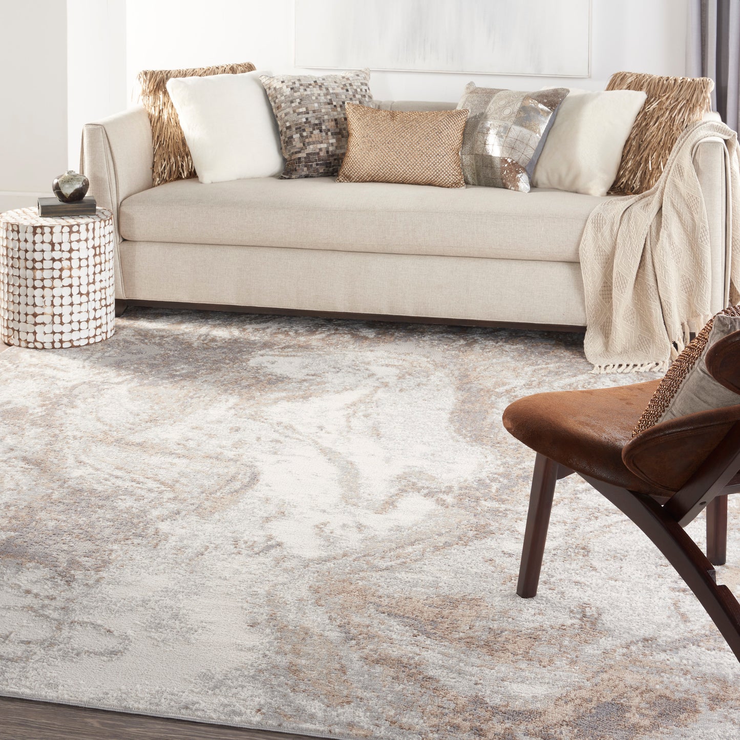 Nourison Home Elation  Ivory Grey  Contemporary
