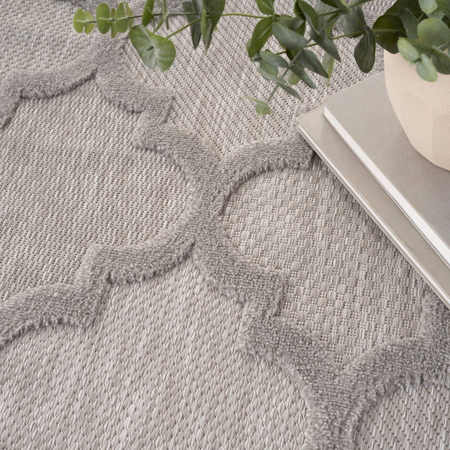 Nourison Home Easy Care  Silver Grey  Contemporary
