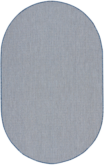 Nourison Home Courtyard COU01 Ivory Blue Contemporary Power-loomed Rug