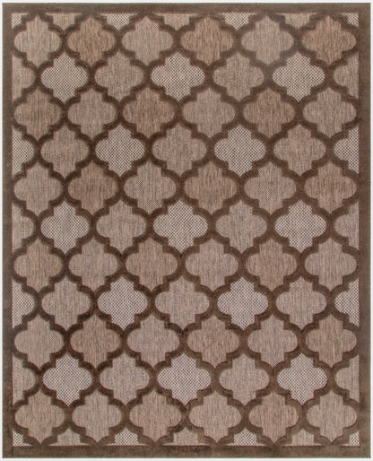 Nourison Home Easy Care NES01 Brown Contemporary Flat Weave Rug