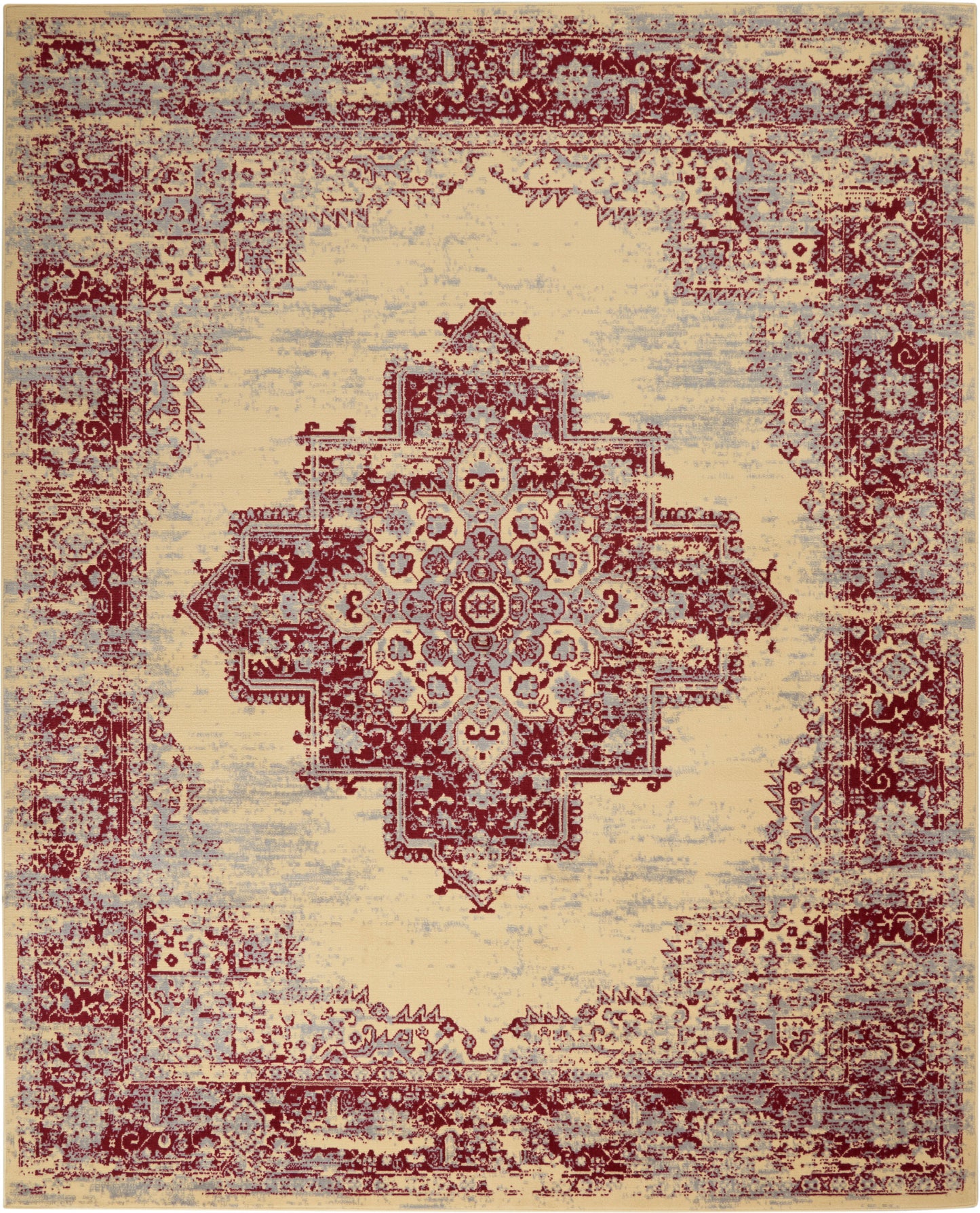 Nourison Home Grafix GRF14 Cream Red Transitional Power-loomed Rug