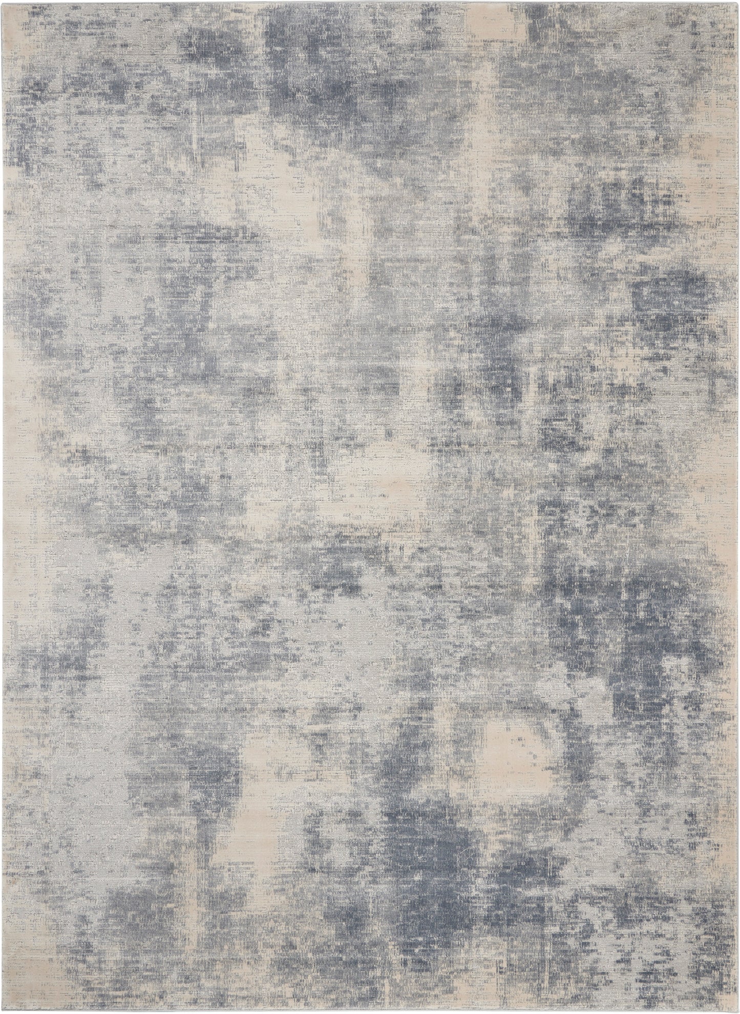 Nourison Home Rustic Textures RUS02 Blue Ivory Contemporary Power-loomed Rugs