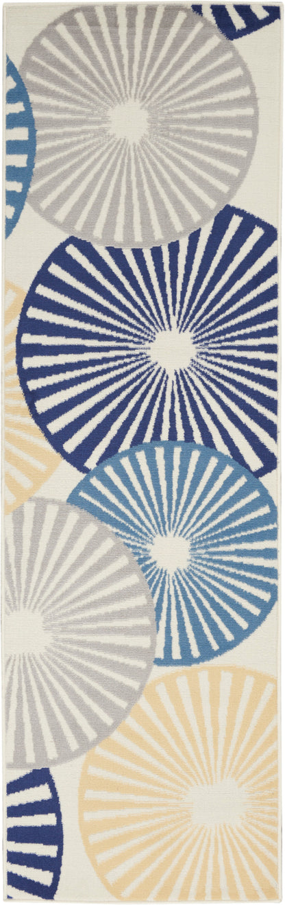 Nourison Home Grafix GRF20 White Contemporary Power-loomed Rug