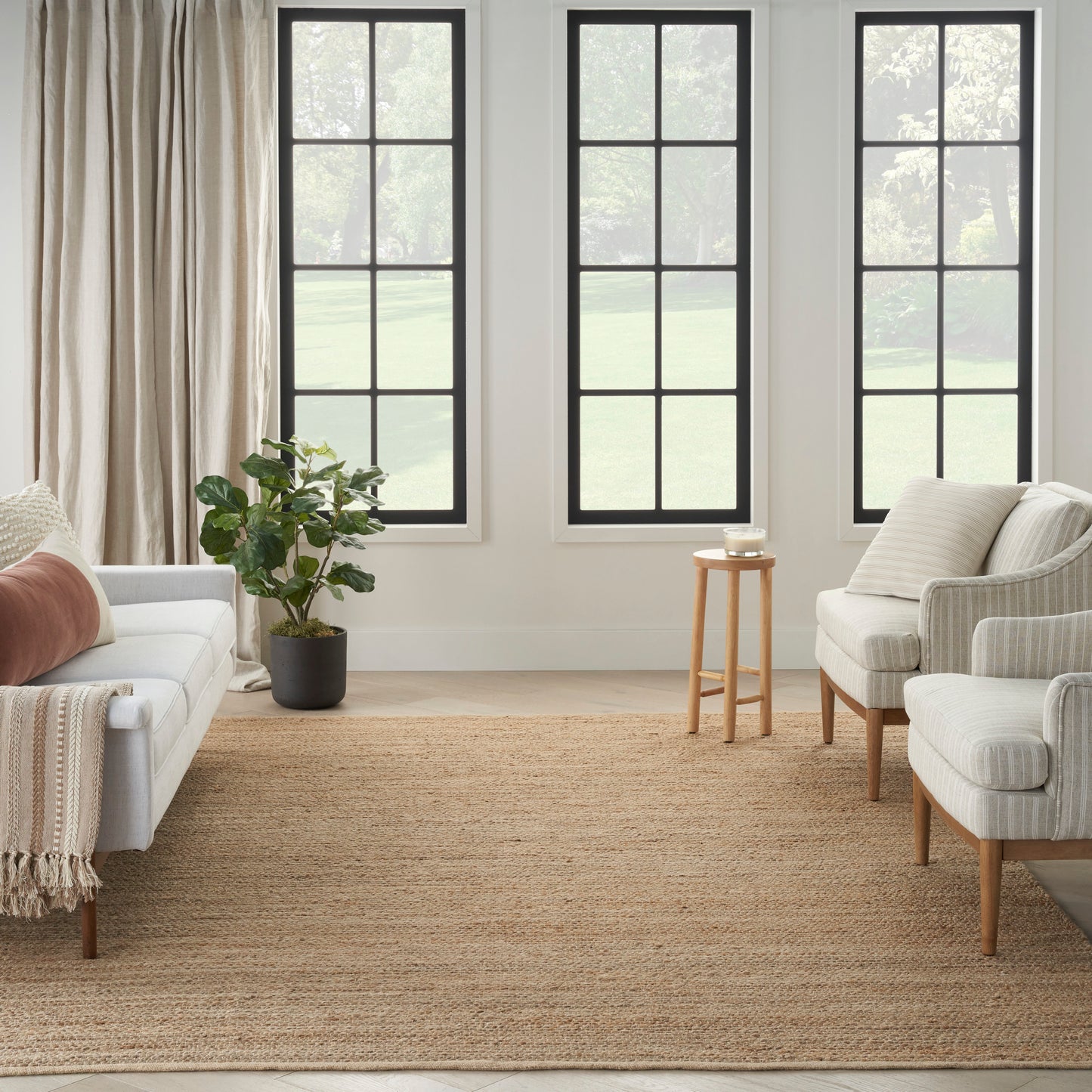 Nourison Home Natural Jute  Natural  Contemporary