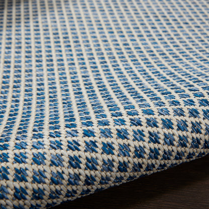 Nourison Home Courtyard  Ivory Blue  Contemporary
