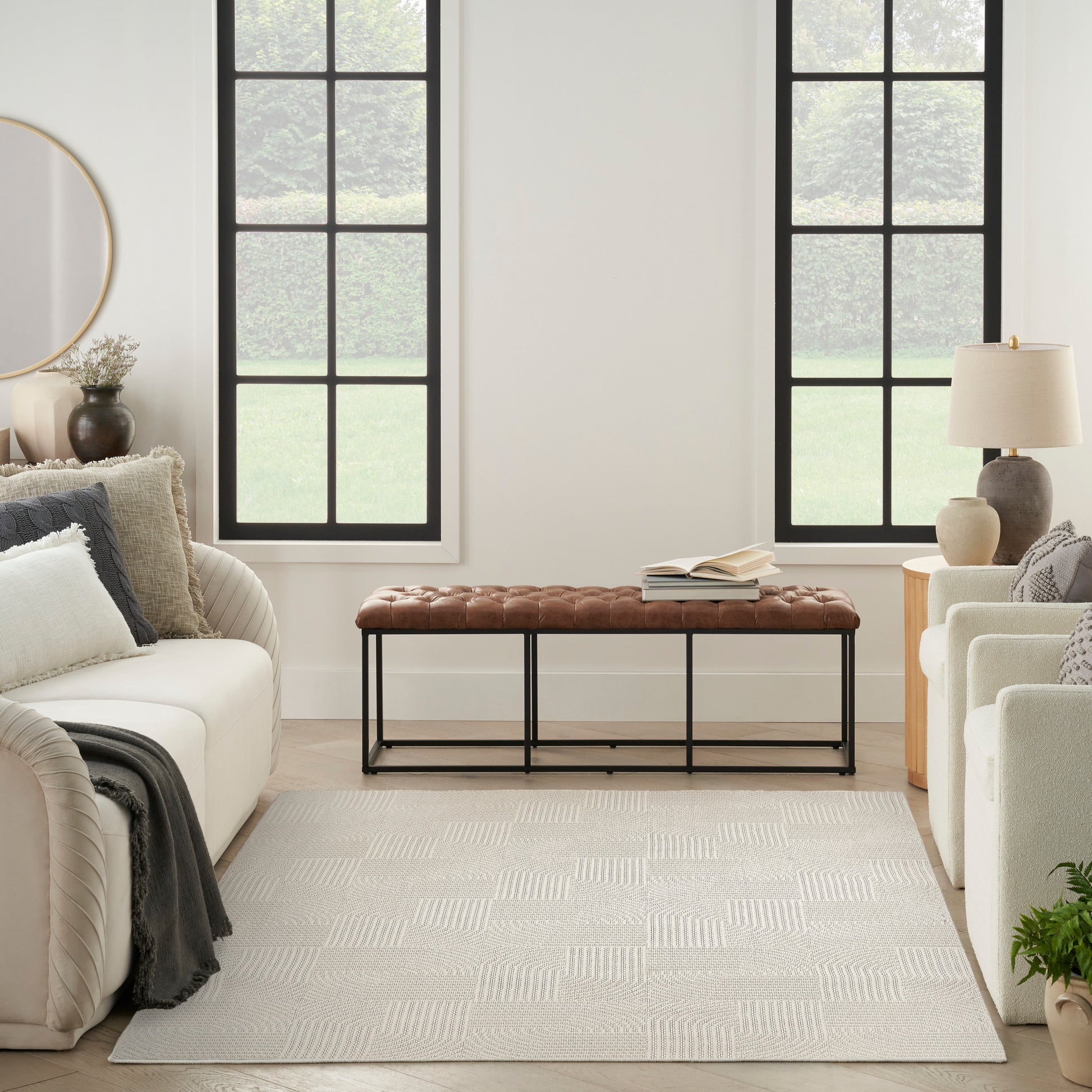 Nourison Home Natural Texture  Ivory  Contemporary