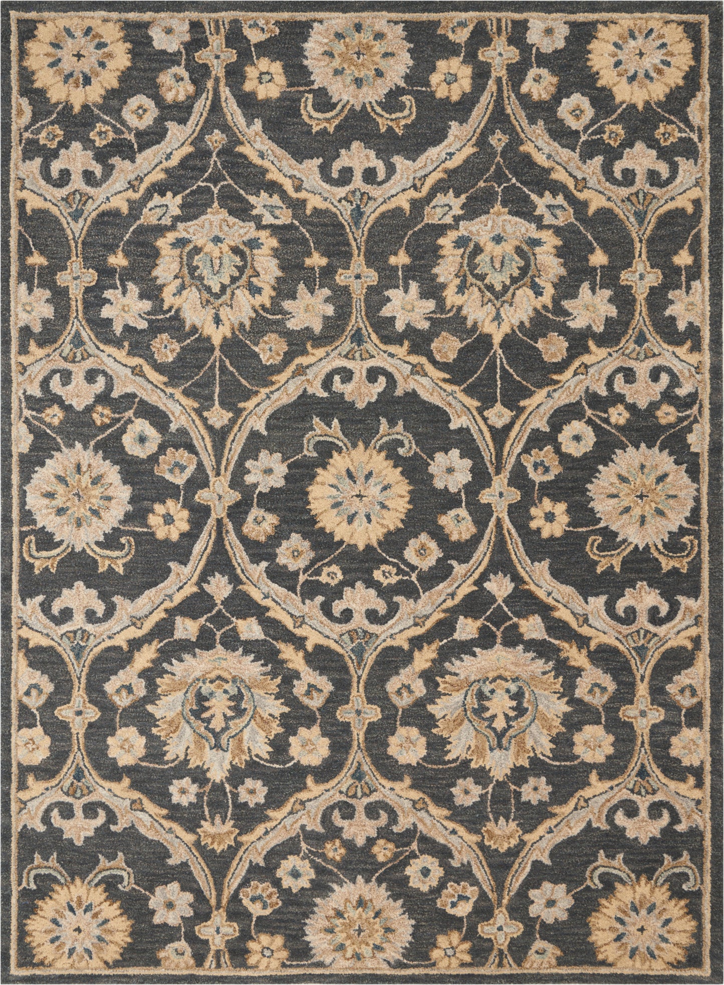 Nourison Home Jazmine JAZ03 Navy Traditional Tufted Rug