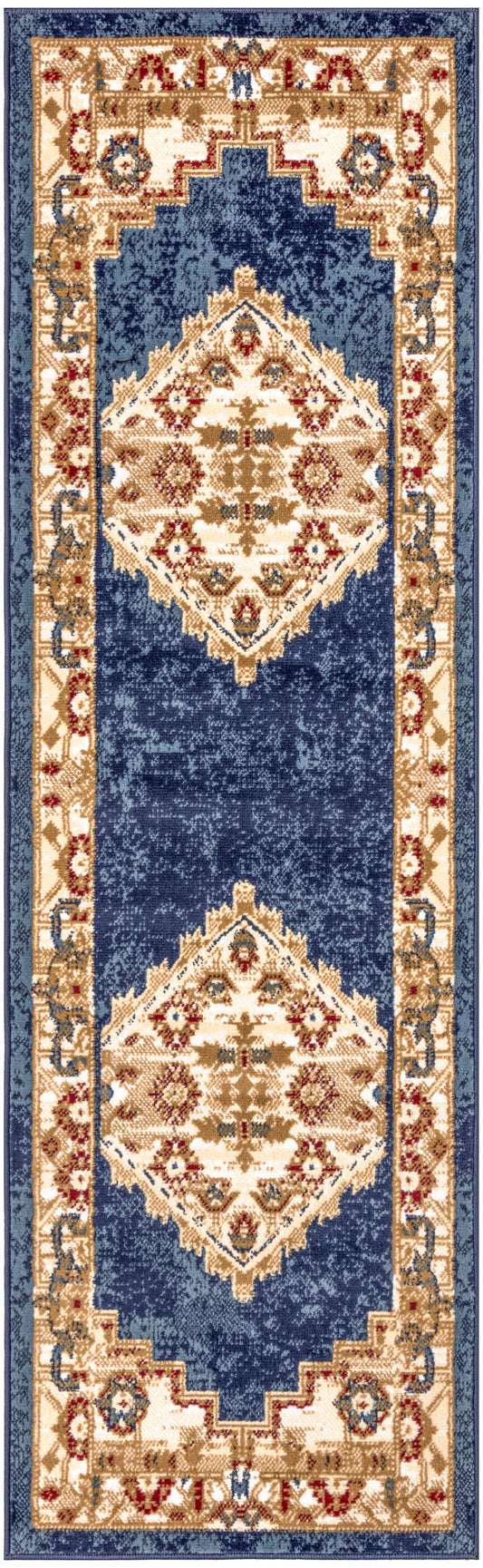 Nourison Home Grafix  Navy Gold  Traditional