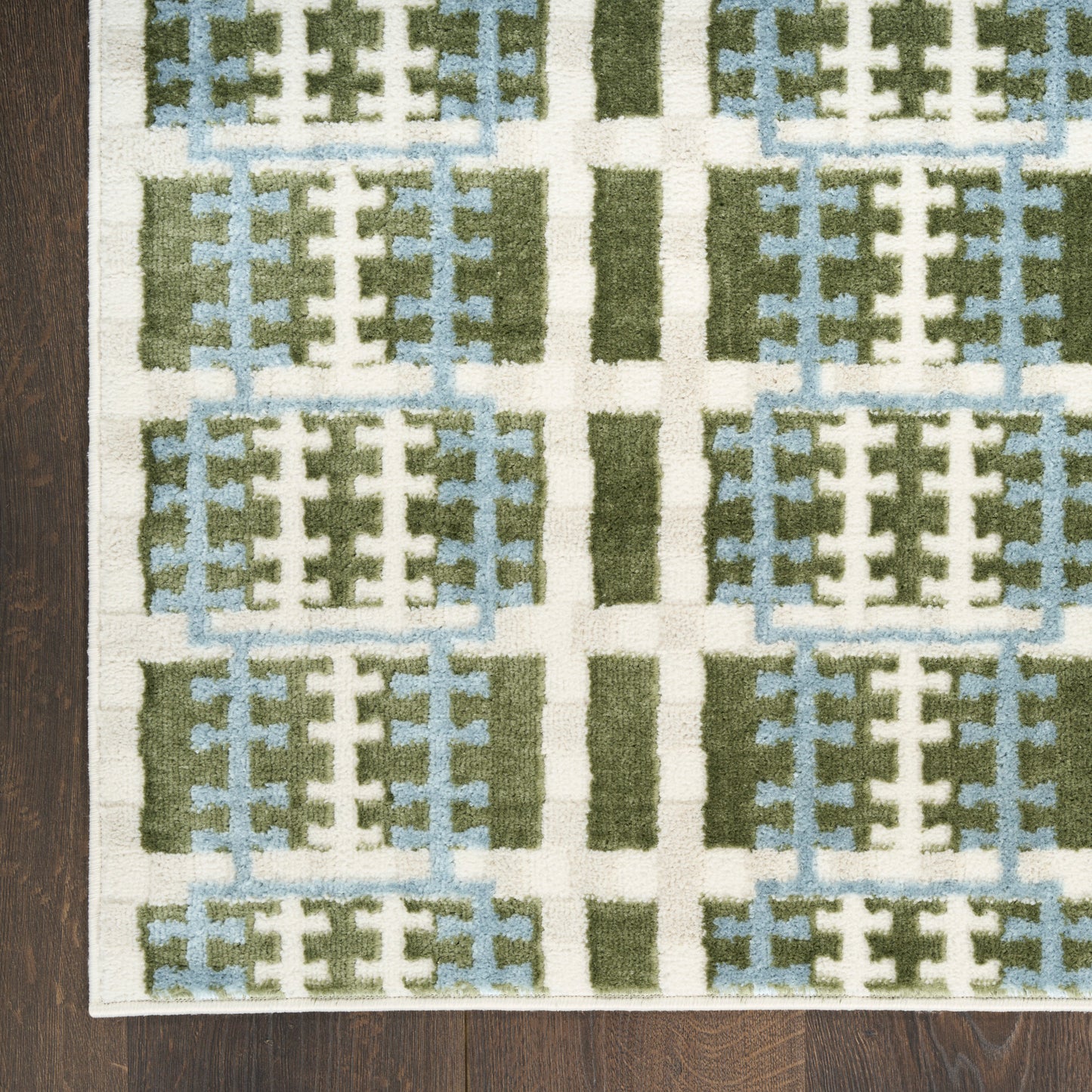 Nourison Home Nordic  Blue Green  Contemporary