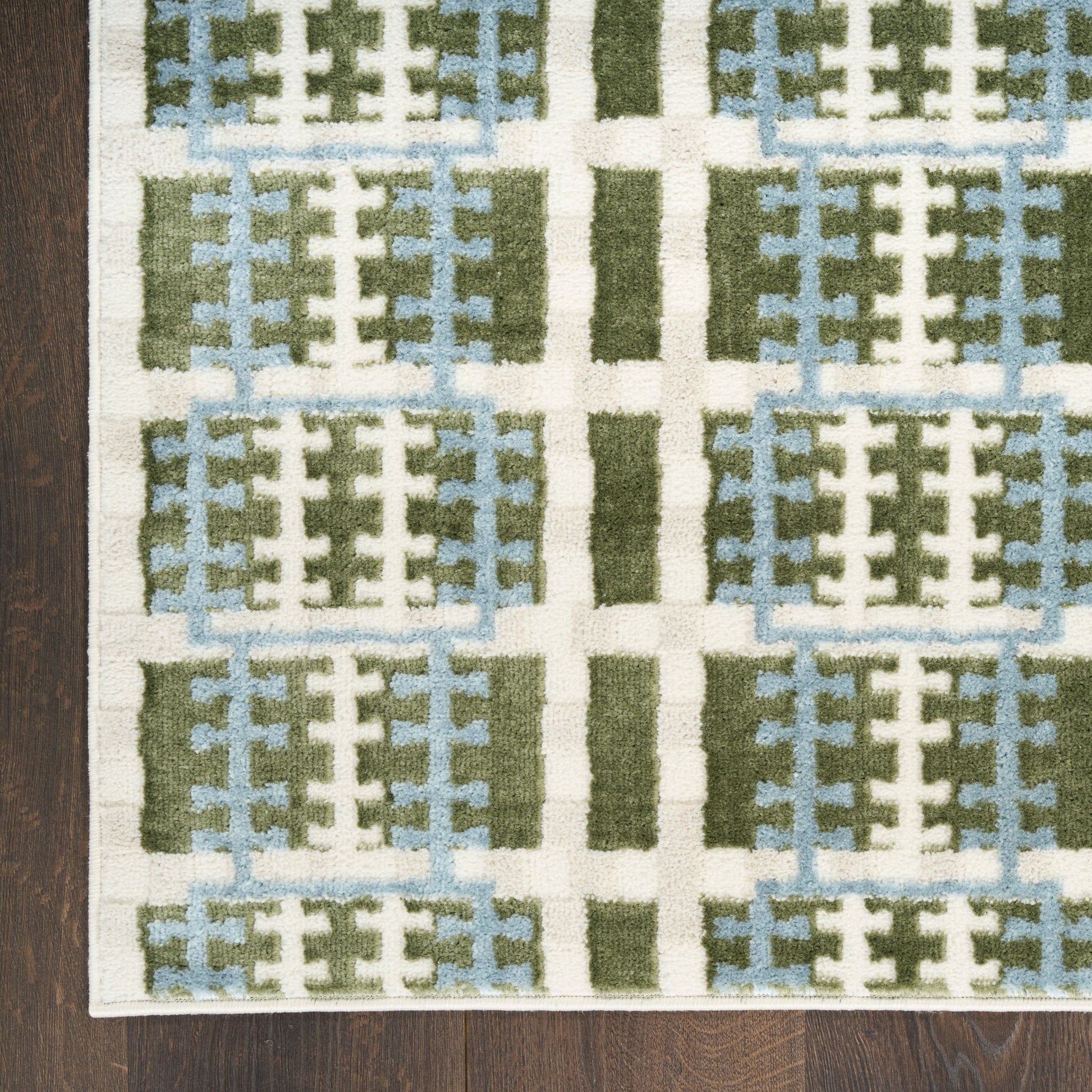 Nourison Home Nordic  Blue Green  Contemporary