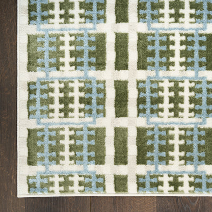 Nourison Home Nordic  Blue Green  Contemporary